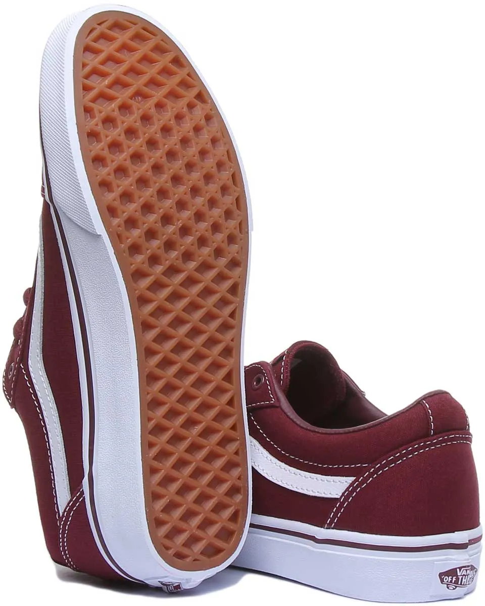 Vans Ward Canvas In Burgundy