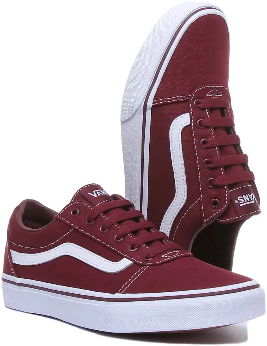 Vans Ward Canvas In Burgundy