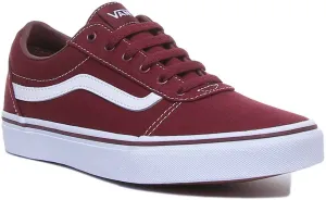 Vans Ward Canvas In Burgundy