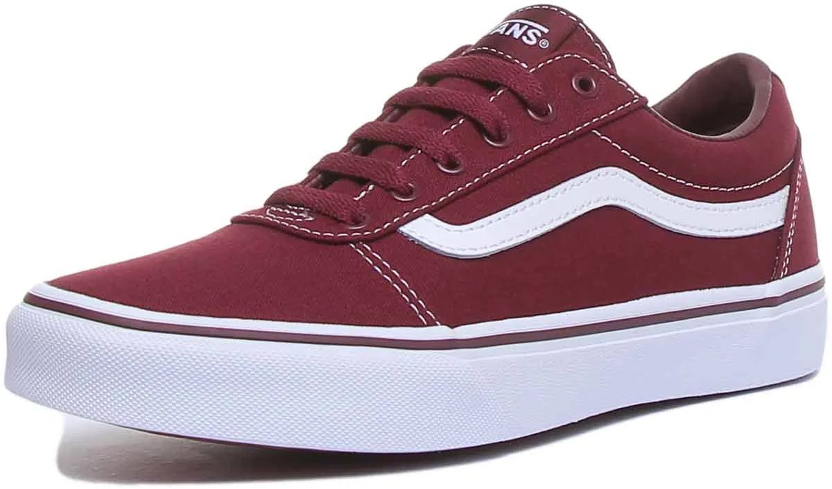 Vans Ward Canvas In Burgundy