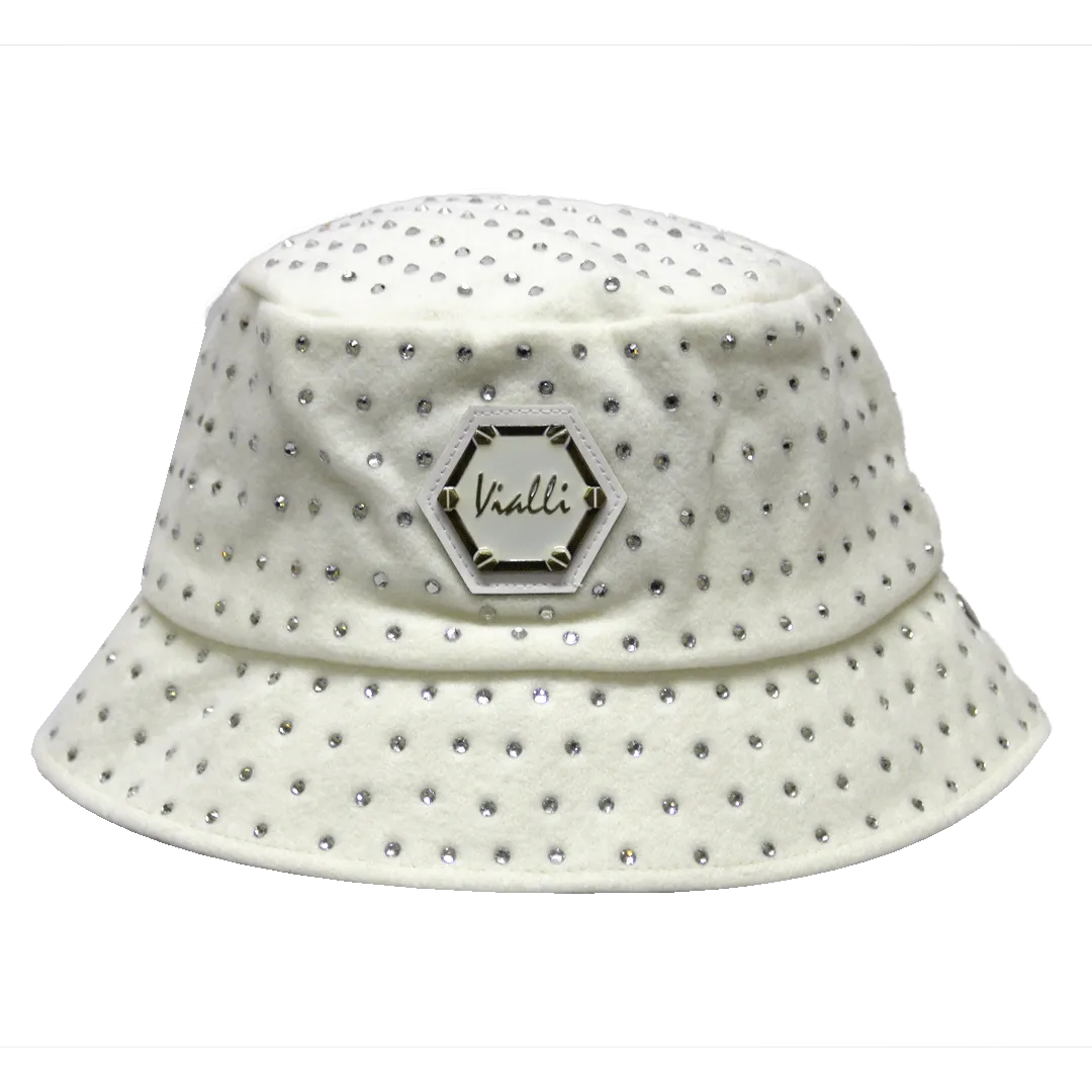 Vialli White Fellantro Bucket Hat