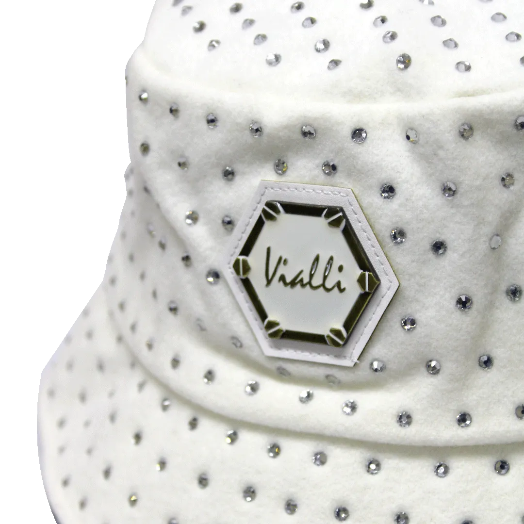 Vialli White Fellantro Bucket Hat