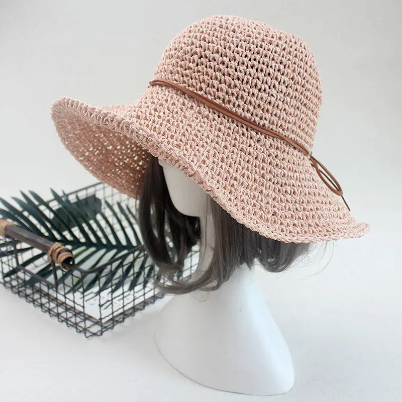 Women's Bowknot Raffia Straw Hat - Stylish Brim Beach Hat for Ladies