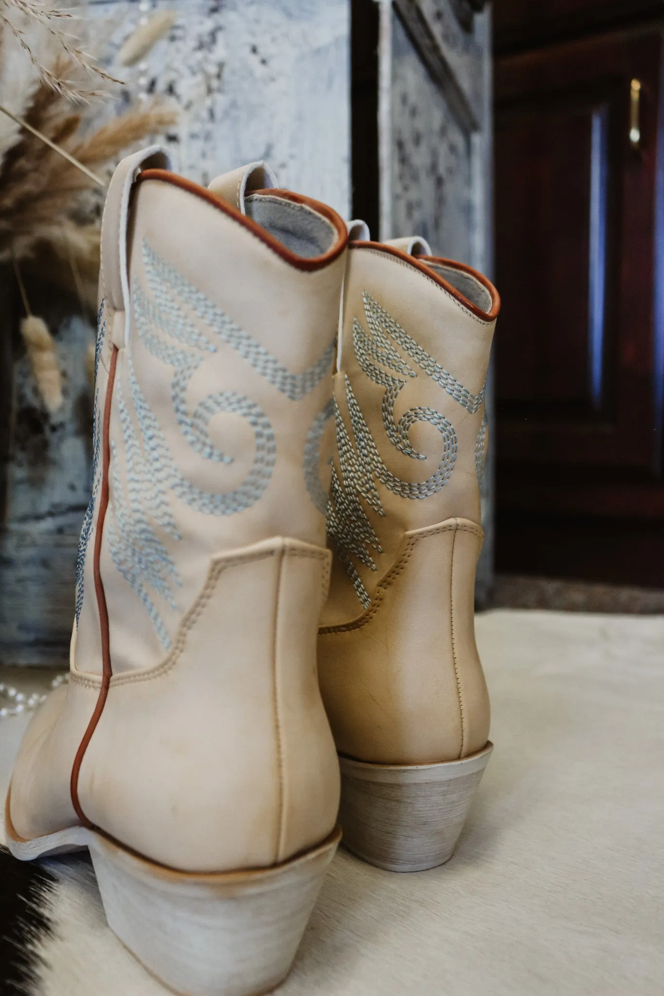 Zahara Cream Boot By ShuShop